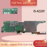 For DELL Inspiron T07G 7130 7139 VR3T I5-4210Y SR191 DDR3L with 4GB RAM Notebook motherboard Mainboard full test 100% work