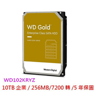 【領券折600】威騰 WD 10TB 10T 金標 企業硬碟 硬碟 3.5吋 內接式硬碟 五年保固 WD102KRYZ