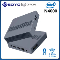 Mini PC SOYO M2 Air Intel N4000 CPU PG Cute Computer 6GB+128GB EMMC Windows11 BT4.2 for Home &amp; Business 220g 119.3x119.0x25.2mm