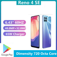 DHL Fast Delivery Oppo Reno 4 SE 5G Android Phone Dimensity 720 65W Charger 6.43" 60HZ Screen 48.0MP Fingerprint OTA Bluetooth