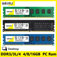 DDR4 DDR3 DDR3L 4GB 8GB 16GB Desktop Memoria Ram PC3 PC3L 1066 1333 1600Mhz 240Pin PC4 2133 2400 2666Mhz 288Pin DIMM Memory RAM