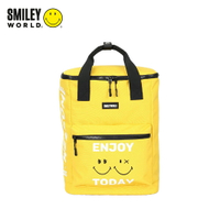 【Smiley World 微笑世界】防潑水流行手提後背兩用包(黃色笑臉50週年紀念款) 後背包 手提包 筆電包 書包 雙肩包