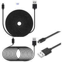 30ft/9m microusb Charge Cable for Wyze Cam v3 Cam Pan Cam Pan v2, YI Dome Home Camera, Nest Cam Cloud Camera Security Cam Blink