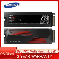 Samsung 990 Pro With Heatsink SSD 1TB 2TB Internal Solid State Disk Hard Drive PCIe 4.0 NVMe M.2 SSD For Laptop Desktop，ps5