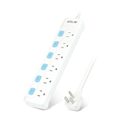 聖岡科技 TX-600-4 120公分雙層絕緣加粗電線延長線，6開6插3孔節能設計