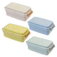 【SABU HIROMORI】日本製PIANTA繽紛雙層抗菌便當盒/午餐盒 可微波 2件組(670ml、買一送一)