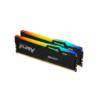 【Kingston 金士頓】FURY Beast DDR5 RGB 6000MT/s 32GB（2x16GB）記憶體 黑色(KF560C36BBE2AK2-32)