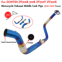 For ZONTES ZT310R 310R ZT310T ZT310X 2021-2022 Motorcycle Exhaust System Escape Modify Front Connecting Pipe 51mm Moto Muffler