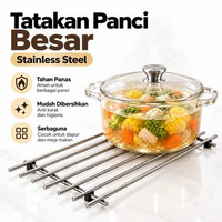 936 - Tatakan Panci Besar Alas Wajan Penggorengan Tahan Panas Stainless Steel