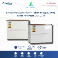 [Garansi Kokoh Anti Pecah] Olymplast Lemari Baju Pakaian Plastik Drawer Cabinet 2 Susun Odc 02 M
