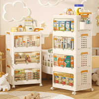 嬰兒用品置物架小推車可折疊寶寶收納柜新生兒儲物架子玩具收納架