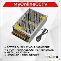 Terjangkau Adaptor Cctv Power Suply 12 Volt 10 Ampere Adaftor 10A 12V