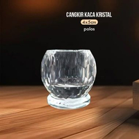 Mug kristal/Cangkir kaca kristal 4x5 cm Putih