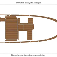 2000-2009 Searay 290 A Cockpit swimming platform 1/4" 6mm EVA fAUX carpet Water Ski Yacht Fishing Boat Non-slip mat floor