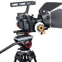 DSLR Rig Video Stabilizer Shoulder Mount Rig+Matte Box+Follow Focus+ Cage for Sony A7 II A7r A7s Panasonic GH4 Video Camcorder
