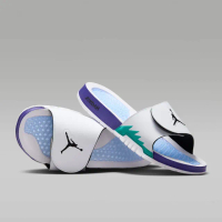 【NIKE 耐吉】拖鞋 男鞋 運動 AJ 喬丹 JORDAN HYDRO V RETRO 白紫 555501-103