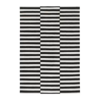 STOCKHOLM 平織地毯, 手工製/條紋 黑色/淺乳白色, 170x240 公分