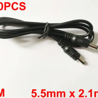 100PCS High quality DC extension cable 1 meter long male to male 5.5mm x 2.1mm to male 5.5mm x 2.1mm 1M long