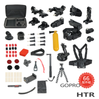 HTR for Gopro 66件配件組 (附偏心管自拍棒)