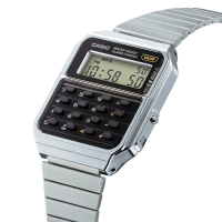 CASIO卡西歐 VINTAGE 復古 金屬風格 計算機電子錶 經典銀 CA-500WE-1A_34.4mm
