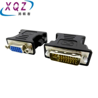 DVI to VGA adapter DVI24+5 male to VGA female converter DVI input to VGA output black video adapter