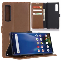 30pcs/lot For Fujitsu Arrows NX9 5G Stand Card Slot Vintage Crazy Horse Wallet Retro Leather Case For Fujitsu F-52A TD-LTE JP