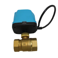 DN15 DN20 DN25 DN32 AC24V Electric Ball Valve Brass Motorized Ball Valve electric actuator Switch type electric two-way valves
