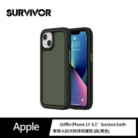 強強滾p-Griffin iPhone 13 6.1＂ Survivor Earth 軍規抗菌4重防護(綠黑色)