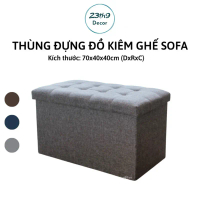 Ghế Sofa Gấp Gọn Size XL 23th9 DECOR Hộp đựnġ Đồ Khung Gỗ Bọc Vải Cao Cấp Chắc Chắn