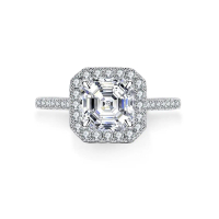 # 87 Perak 925 Sterling for Women 3ct Sparkling Moissanite Square Cut Ring Engagement Wedding Anniv