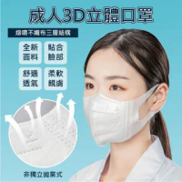【團購世界】非醫療成人3D立體口罩100入2盒組(50入/盒裝)