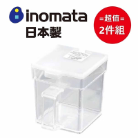 日本【INOMATA】掀蓋式調味罐 白400ml 超值兩件組