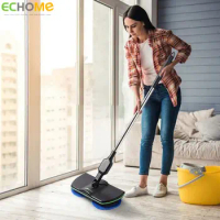 ECHOME Mop for Wash Floor Wireless Rechargeable Electric Rotary Smart Broom Powered Scrubber Household Microfiber Cleaning Tools