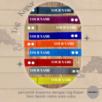 Tag Koper Luggage Tag Bag Tag Gantungan Koper Tas Custom Nama Sablon Untuk Umroh Haji Traveling Kabi