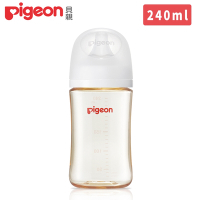 日本《Pigeon 貝親》第三代母乳實感PPSU奶瓶240ml純淨白