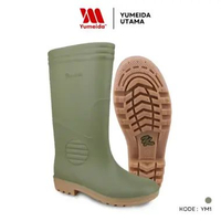 Yumeida YM-1 - Sepatu Boot Pria Wanita Karet Anti Slip Air Hijau 38