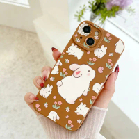 Sarung telefon berimej arnab comel berwarna pepejal untuk Samsung Galaxy M80S/M60S/M55/M54/M53/M40S/