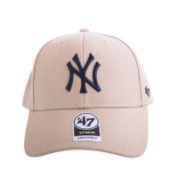【47BRAND 品牌】洋基NY 白繡線第47章 男性棒球帽/(卡其)