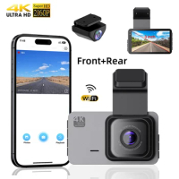 4K WIFI Dash Cam Front and Rear Two dash cam for cars , UHD 2160P Car DVR Rear View Camera Car Accsesories Dash Cam 4K