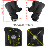 American tourister Luggage Wheel Replacement 35T Trolley Luggage Pulley Accessories Wheels Leather