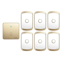 CACAZI Intelligent Home Wireless Doorbell 300M Remote CR2032 Battery Waterproof US EU UK Plug Smart House Ringbell 110DB 220V