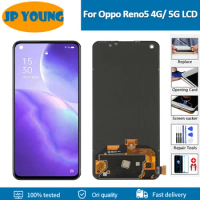 6.43'' Original Amoled For Oppo Reno5 4G 5G LCD Display Touch Screen Digitizer Assembly For OPPO Reno 5 CPH2145 CPH2159 Display
