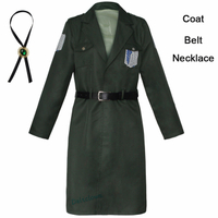 Trang phục cosplay Attack on Titan Eren cho nam nữ Shingeki No Kyojin Quân đội thám tử Áo khoác áo g