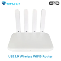 USB3.0 Wireless WIFI6 Router 1800Mbps Openwrt Firmware DDR3 256MB Flash 16MB 3*Gigabit LAN Mesh Wifi 6 MU-MIMO Antenna 64 User