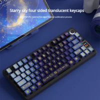 ECHOME Transparent Pudding Keycaps PBT Keyboard Caps Set OEM Profile Gaming Key Caps for Mechanical Keyboard Accessories Gamer