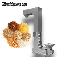 Z Type Bucket Elevator Conveyor With Hopper For Millet Oat Flakes Peas Beans