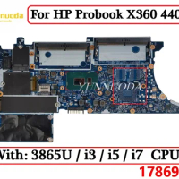 17869-1 For HP Probook X360 440 G1 Laptop Motherboard With 3865U I3 I5 I7 CPU 448.0EQ07.001 L28244-601 L28239-601 L28238-001 DDR