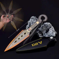 22cm Apex Legends Heirloom Weapon Wraith Kunai Game Metal Katana Ninja Swords Rotatable Melee Dolls 