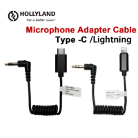 Hollyland Microphone Adapter Cable for 3.5mm TRS to Type-C Lightning iPhone Port for Lark 150 M1 Wireless Mic System
