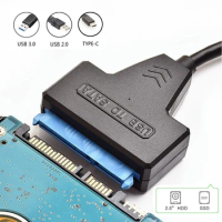 SATA to USB 3.0/2.0/Type-C Cable Up to 6 Gbps for 2.5 Inch External HDD SSD Hard Drive SATA 3 22 Pin Adapter USB to Sata III